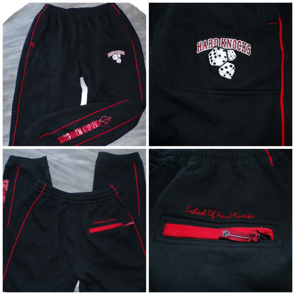School of Hard Knocks Other - Vtg Y2k School of Hard Knocks Joggers Sweatpants XL Black red Baggy Dice Hip-Hop